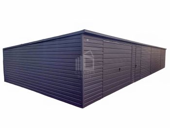 Blechgarage 15x6m Schwingtor Tür Anthrazit Pultdach ID202