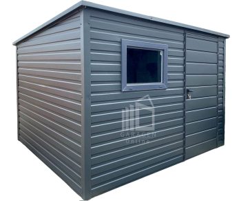 Gartenhaus - Gartenschuppen 2,5x2m - Tür - PVC Kippfenster - Anthrazit - Flachdach | GP545 |