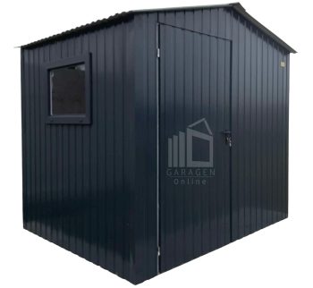 Gartenhaus - Gartenschuppen 2,5x2m - Tür - PVC Kippfenster - Anthrazit - Satteldach | ID916 |
