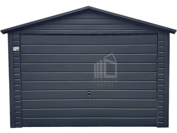 Blechgarage 3,5x6m - Schwingtor - Anthrazit - Satteldach ID887