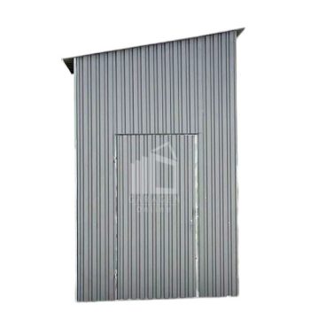 Schuppen - Abstellschuppen 3x2m - Tür - Silber - Pultdach mit Neigung zur Seite ID886