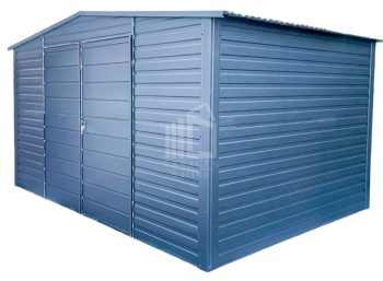 Gartenhaus - Gartenschuppen 4x3m - Zweiflügeliges Tor - Anthrazit - Satteldach GP490