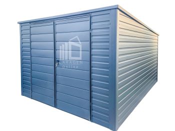 Gartenhaus - Gartenschuppen 3x3,5m - Zweiflügeliges Tor - Anthrazit - Flachdach | GP483 |