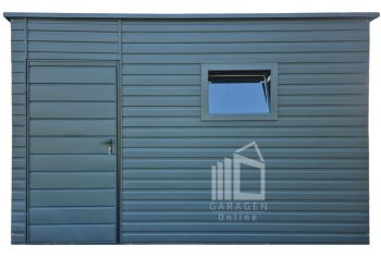 Gartenhaus - Gartenschuppen 3,5x2m - Tür - PVC Kippfenster - Anthrazit - Flachdach GP605