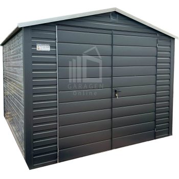 Gartenhaus - Gartenschuppen 3x3m - Zweiflügeliges Tor - Anthrazit - Satteldach | ID781 |