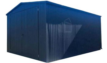 Blechgarage - Halle - 4x5m - Zweiflügeliges Tor - Anthrazit - Satteldach ID716