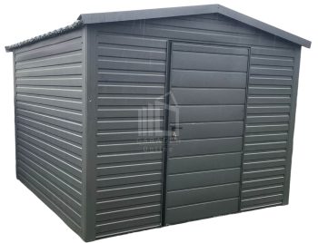 Gartenhaus 3x3m - Tür - Metalldachziegel - Satteldach - Anthrazit GP237