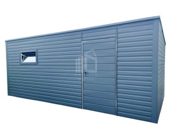 Gartenhaus  5x3m -2x  Tür - 2x  PVC Kippfenster - Anthrazit - Pultdach GP96 