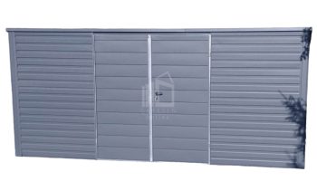 Gartenhaus 6x3m Zweiflügeliges Tor - Anthrazit - Puldach GP204