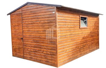 Gartenhaus 3x4m Satteldach Tür Holzoptik PVC Kippfenster ID153