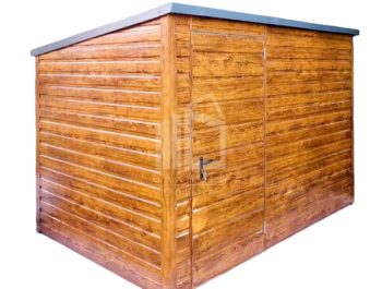 Gartenhaus 2x1,5m Tür Holzoptik Pultdach ID276