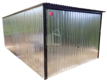 Blechgarage  3x5m  - Schwingtor - Verzinkt - Pultdach GP188