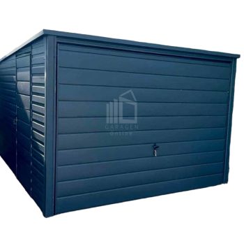 Blechgarage 3x5m Schwingtor Tür Anthrazit Pultdach ID404
