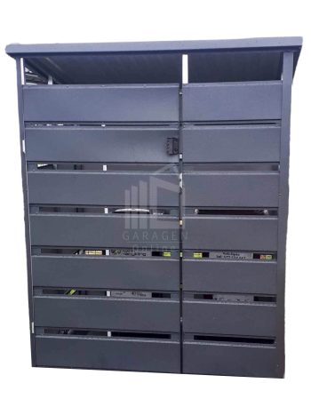 Mulltonnenbox - Pultdach 1,5x0,5m - Anthrazit GP155