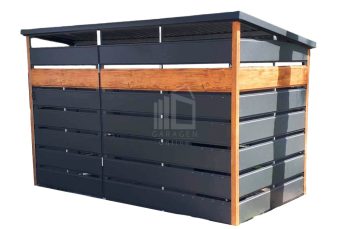 Mulltonnenbox -pultdach- 2m x 1,5m - GP172