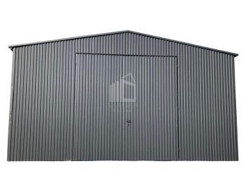 Blechhall  6x7m  Zweiflügeliges Tor - Anthrazit - Satteldach | GP194 |