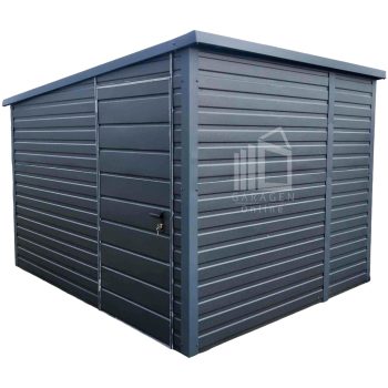 Gartenhaus - Schuppen 3x2,5m Tür - Anthrazit - Verzinkte Konstruktion - Dach mit Neigung nach links ID490