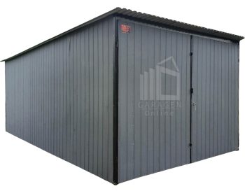 Blechgarage 3x4m - Schwingtor - Flachdach GP575