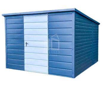 Gartenhaus - Gartenschuppen 3x3m - Tür - Anthrazit - Weiß - Flachdach | ID570 |