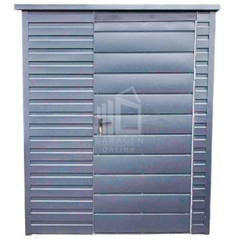 Gartenhaus - Gartenschuppen 1,8x4m - Tür - PVC Kippfenster - Anthrazit - Dachrinnen - Flachdach GP425