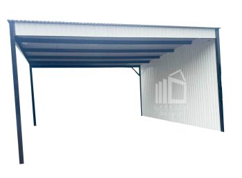 Carport - Überdachung  6x6 Anthrazit - Flachdach | GP248 |