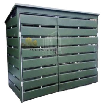 Mulltonnenbox- pultdach 2,0x1,0m -Grün GP156