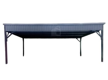 Carport - Überdachung 8x8m  Anthrazit - Flachdach | GP217 |